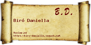 Biró Daniella névjegykártya